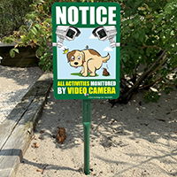 Property Surveillance: LawnPuppy Sign with Video Monitoring