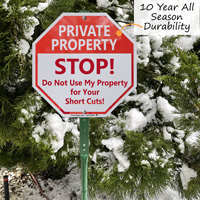 Do not cut across my private property sign