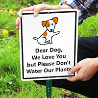 Keep Pets Away from Plants LawnBoss Sign