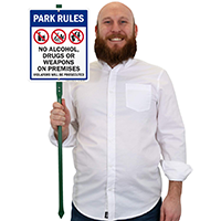 Park Rules: Violators Prosecuted Lawn Sign
