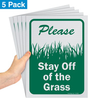 Please Stay Off of the Grass Sign Pack