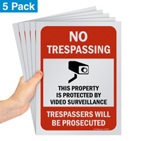 No trespassing sign pack