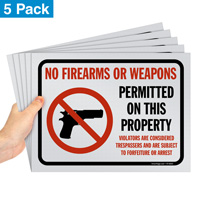 no firearms sign pack