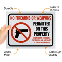 firearm restriction signs