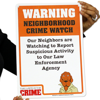Warning Neighborhood Crime Watch McGruff Signs