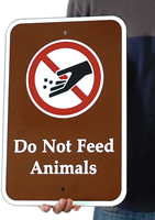 Do Not Feed Animals Campground Signs