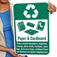 Recycle Paper Cardboard Signs