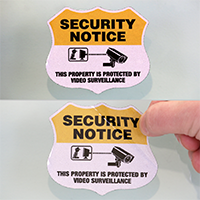 Security Notice Shield Label Set