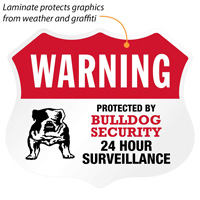 24 Hour Surveillance Shield Label