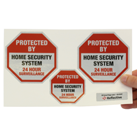 Protected By Home Security System Label