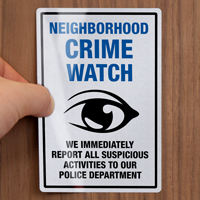 Neighborhood Crime Watch Label Set