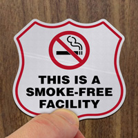 No Smoking Shield Label Set