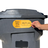 Bilingual Waste Sorting Sticker