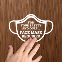 Face Mask Required Window Decal