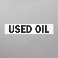 Label for Used Oil Chemical