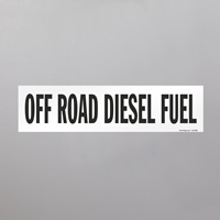 Diesel fuel label off-road vehicles