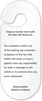 VIP Parking Permit Hang Tag