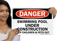 Keep Children & Pets Out Pool Sign