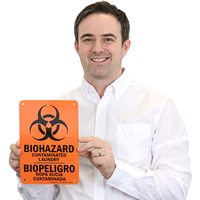Biohazard Contaminated Laundry Sign