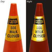 Side Walk Closed Cone Collar Sign