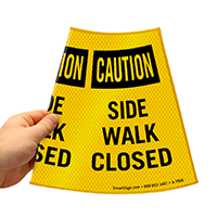 Caution Side Walk Closed sign