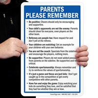 Parents Please Remember Playground Rules Signs