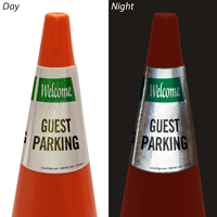 Welcome Guest Parking Cone Message Collar Sign
