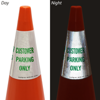 Customer Parking Only Cone Message Collar Sign