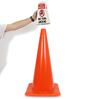 Cone Message Collar Private Driveway Road Traffic Sign