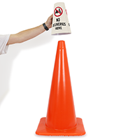 Cone Message Collar Security Sign