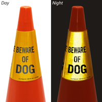 Beware Of Dog Cone Message Collar