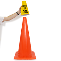Beware Of Dog Message Cone Collar