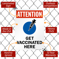 Vaccination site sign
