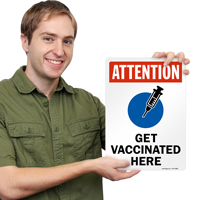 Vaccination center sign