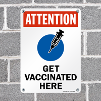 Vaccination station sign