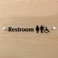 Men Women Handicap Symbol Restroom Sign
