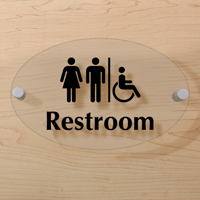 Men Women Handicap Restroom Sign