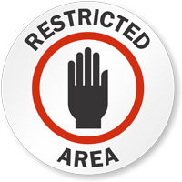 SlipSafe™ Floor Sign: Restricted Area