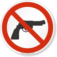 Firearms Prohibited Floor Sign