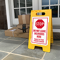 Caution Do Not Leave Packages Warning