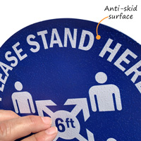 Stand here social distancing floor signs
