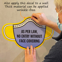 Face mask is required by law sign