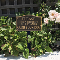 Protect Our Plants Statement Plaque With Stake