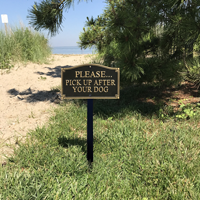 Pick Up After Your Dog Statement Plaque With Stake