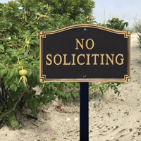 No Soliciting Statement Plaque