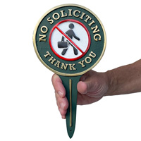 No soliciting lawn stake sign