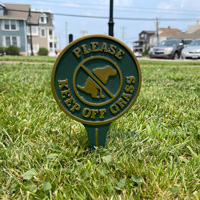 Please Keep Off Grass No Dog Poop Lawn Stake Sign