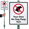 Personalized No Dog Poop Sign & Stake Kit