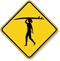 Girl Surfer Symbol Crossing Sign