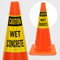 Caution Wet Concrete Cone Collar